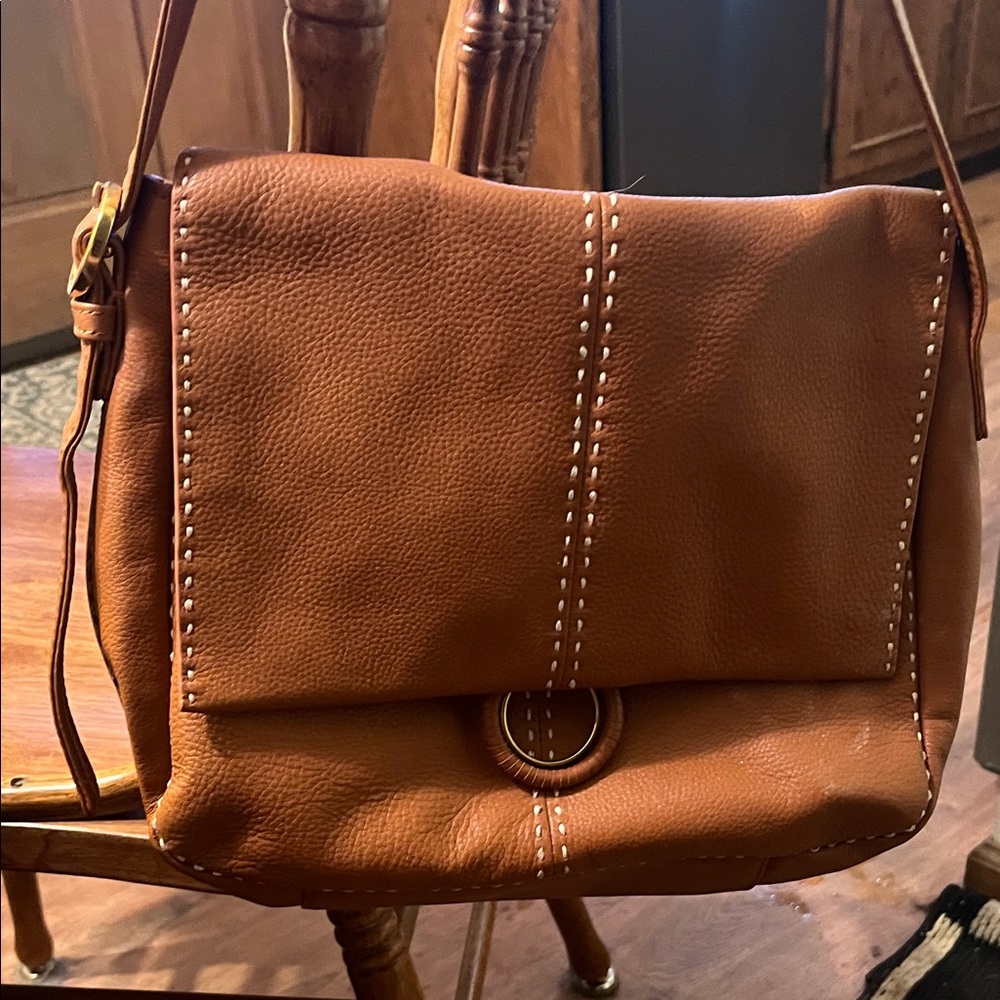 HOBO Tan Leather Crossbody Bag